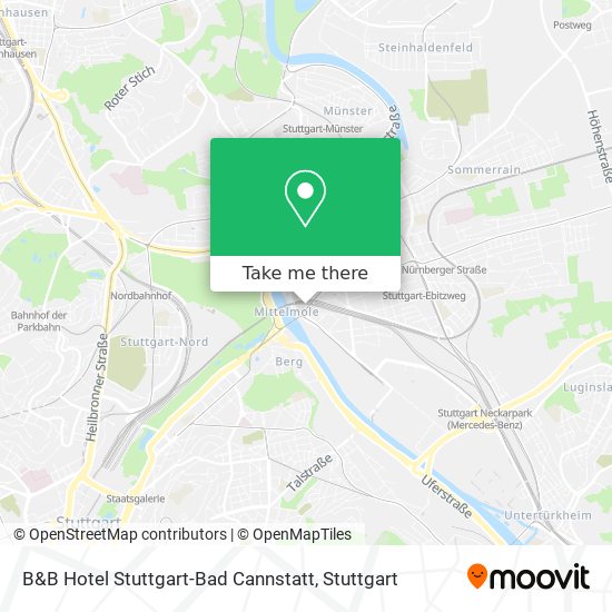 Карта B&B Hotel Stuttgart-Bad Cannstatt