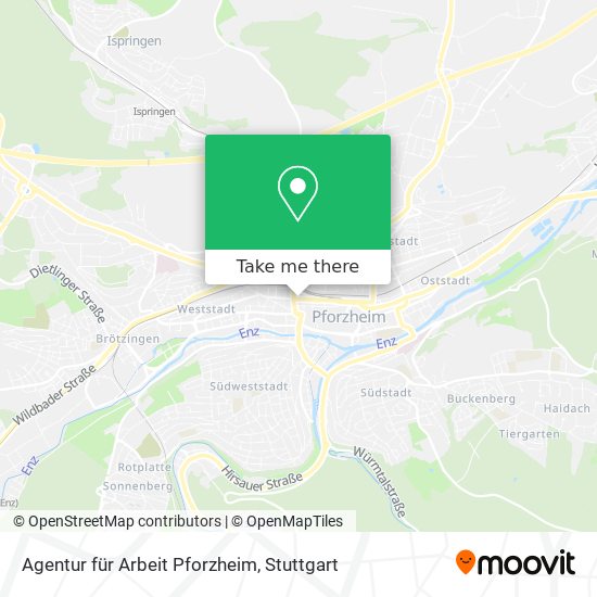 Agentur für Arbeit Pforzheim map