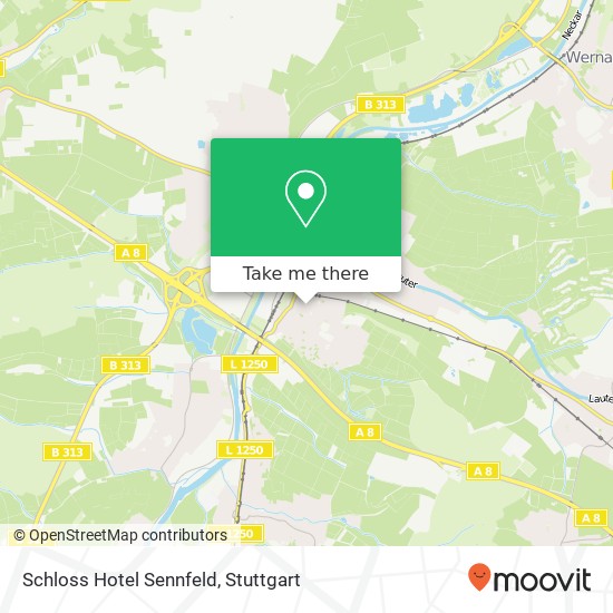 Schloss Hotel Sennfeld map