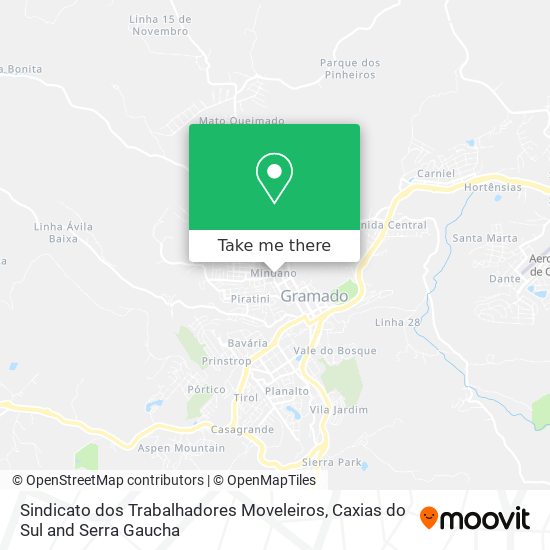 Sindicato dos Trabalhadores Moveleiros map