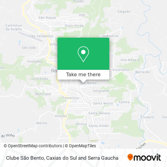 Clube São Bento map