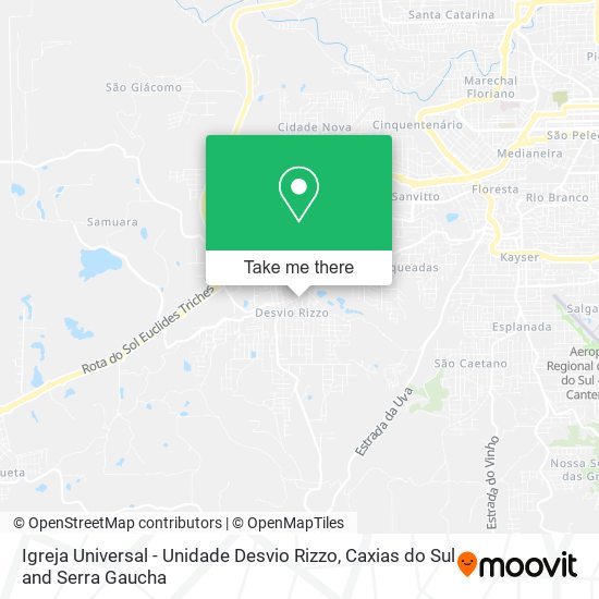 Igreja Universal - Unidade Desvio Rizzo map
