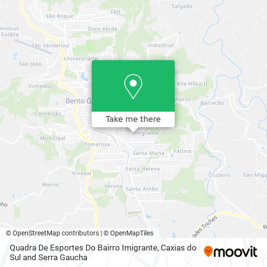 Mapa Quadra De Esportes Do Bairro Imigrante