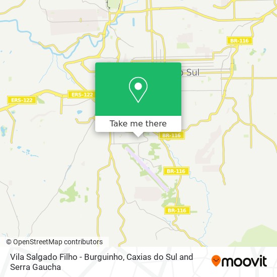 Vila Salgado Filho - Burguinho map