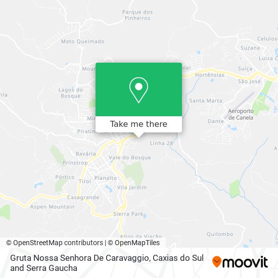 Gruta Nossa Senhora De Caravaggio map