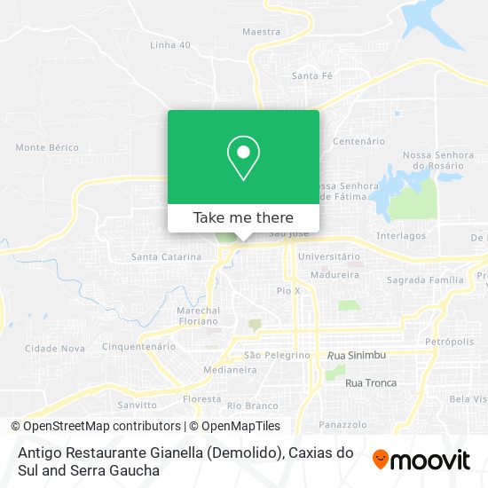 Mapa Antigo Restaurante Gianella (Demolido)