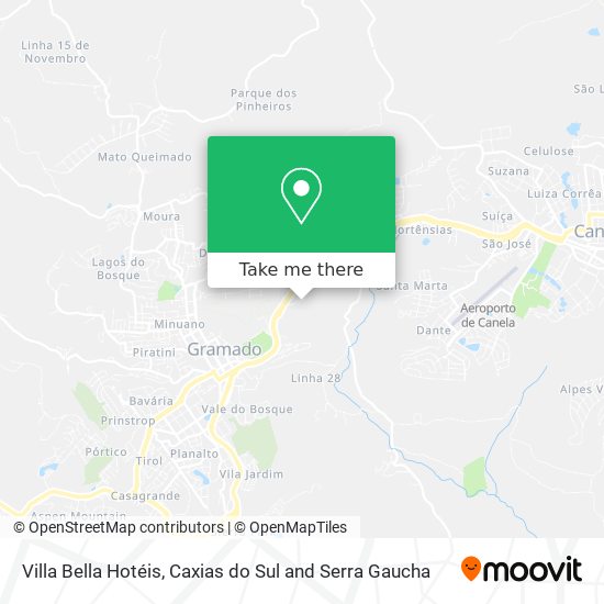 Villa Bella Hotéis map