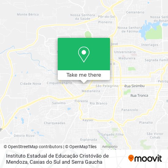 Mapa Instituto Estadual de Educação Cristóvão de Mendoza