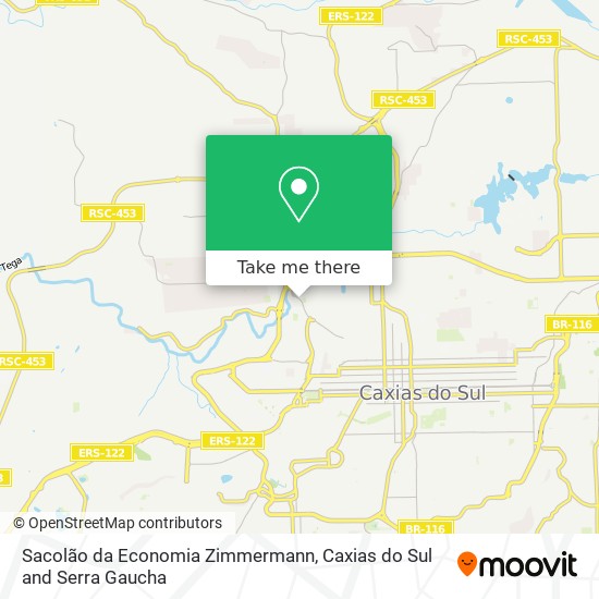 Sacolão da Economia Zimmermann map