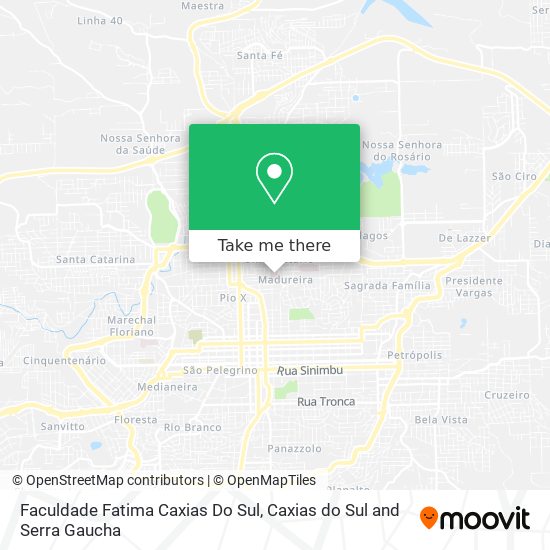 Faculdade Fatima Caxias Do Sul map
