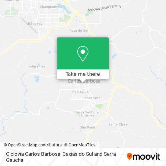 Ciclovia Carlos Barbosa map
