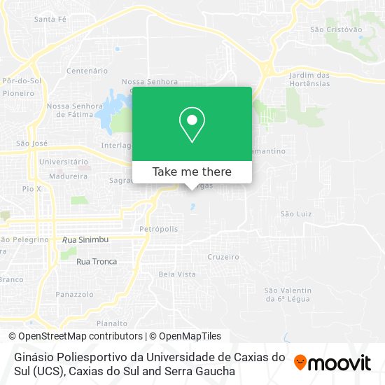 Mapa Ginásio Poliesportivo da Universidade de Caxias do Sul (UCS)