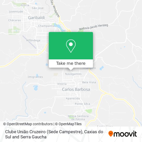 Mapa Clube União Cruzeiro (Sede Campestre)