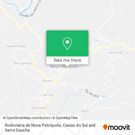 Rodoviária de Nova Petrópolis map