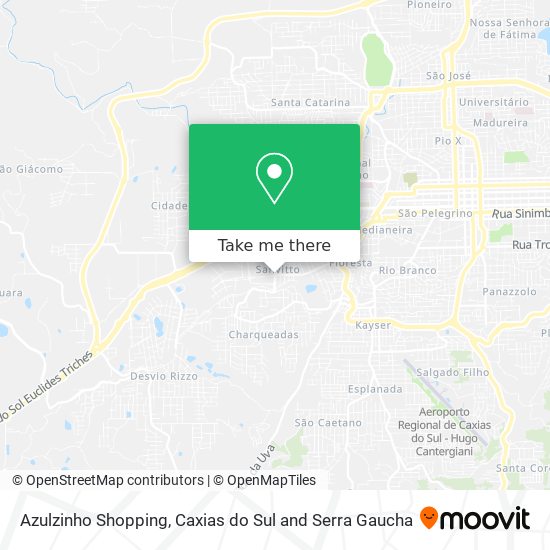 Azulzinho Shopping map