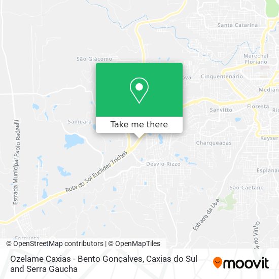 Mapa Ozelame Caxias - Bento Gonçalves