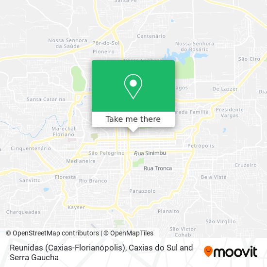 Reunidas (Caxias-Florianópolis) map