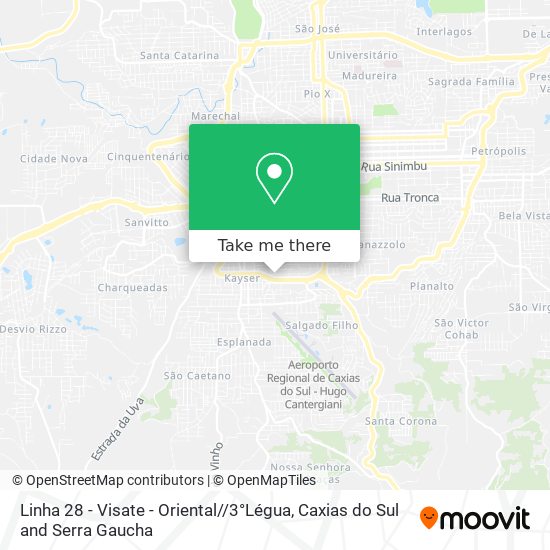 Linha 28 - Visate - Oriental / /3°Légua map