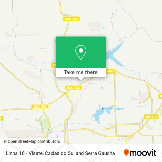 Linha 16 - Visate map