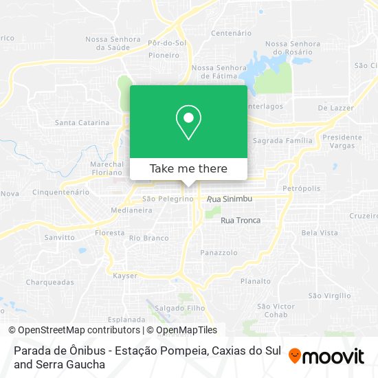 Mapa Parada de Ônibus - Estação Pompeia