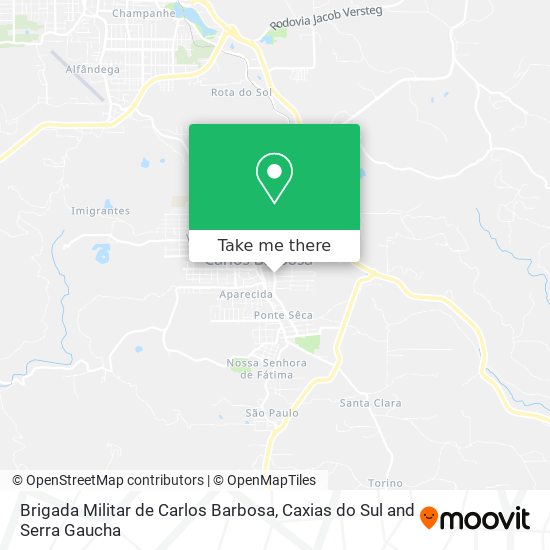 Brigada Militar de Carlos Barbosa map