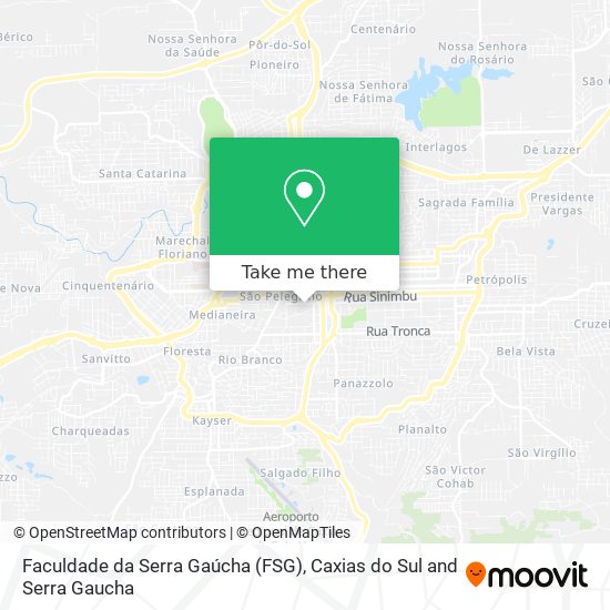 Mapa Faculdade da Serra Gaúcha (FSG)