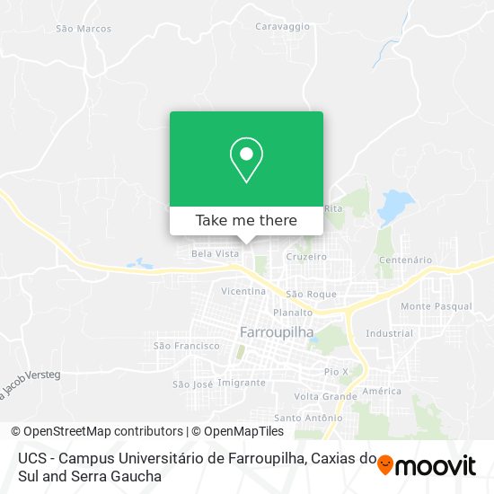 UCS - Campus Universitário de Farroupilha map