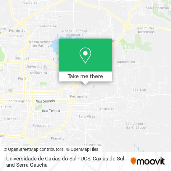 Mapa Universidade de Caxias do Sul - UCS