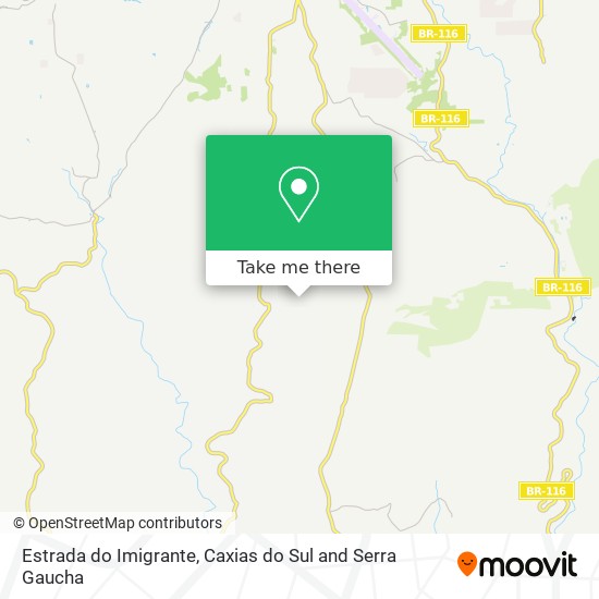 Estrada do Imigrante map