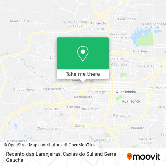 Mapa Recanto das Laranjeiras