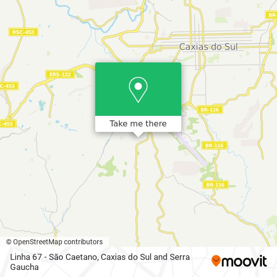 Linha 67 - São Caetano map