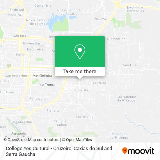College Yes Cultural - Cruzeiro map