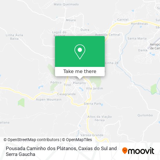 Pousada Caminho dos Plátanos map