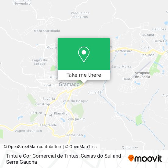 Tinta e Cor Comercial de Tintas map