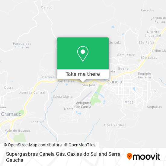 Supergasbras Canela Gás map