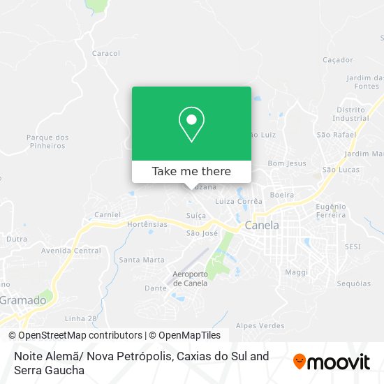 Noite Alemã/ Nova Petrópolis map
