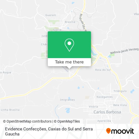 Evidence Confecções map