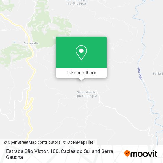Estrada São Victor, 100 map