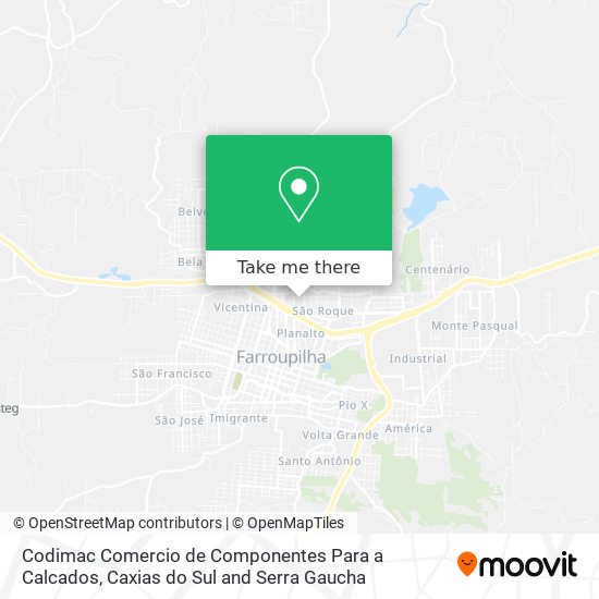 Mapa Codimac Comercio de Componentes Para a Calcados