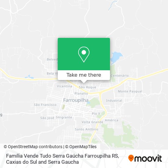 Família Vende Tudo Serra Gaúcha Farroupilha RS map