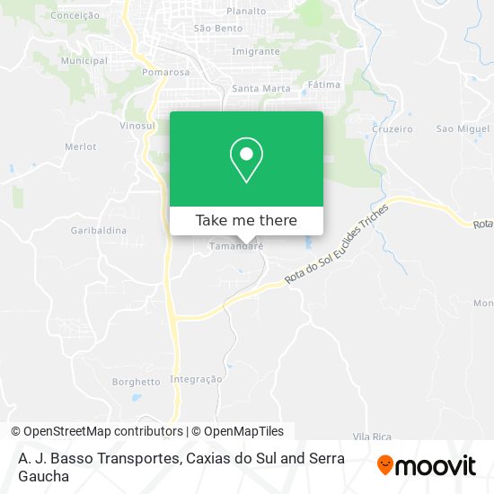 A. J. Basso Transportes map