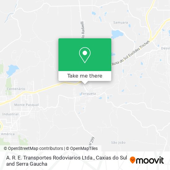 A. R. E. Transportes Rodoviarios Ltda. map