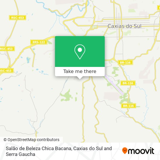 Salão de Beleza Chica Bacana map