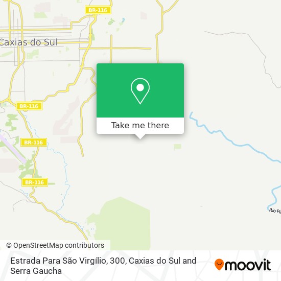 Estrada Para São Virgílio, 300 map