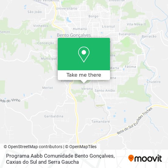 Programa Aabb Comunidade Bento Gonçalves map