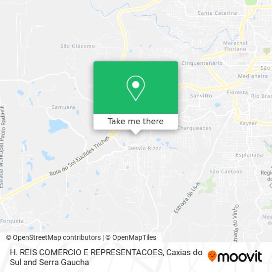 H. REIS COMERCIO E REPRESENTACOES map