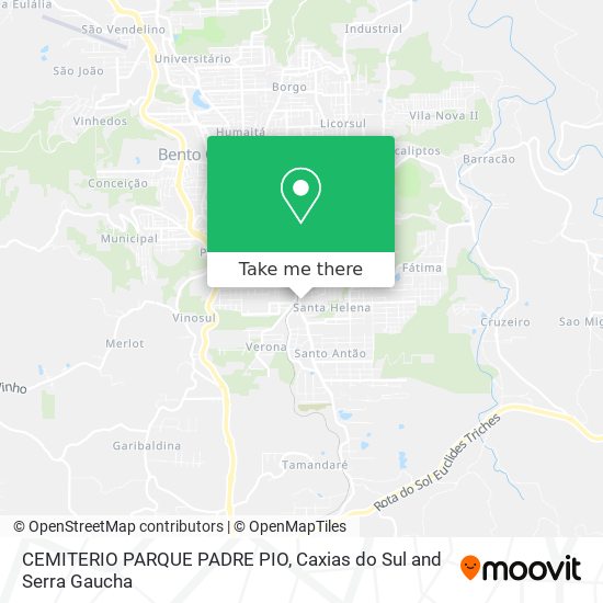 CEMITERIO PARQUE PADRE PIO map
