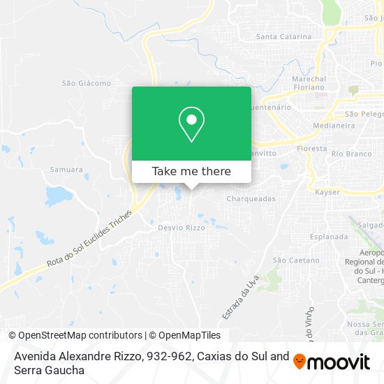 Mapa Avenida Alexandre Rizzo, 932-962