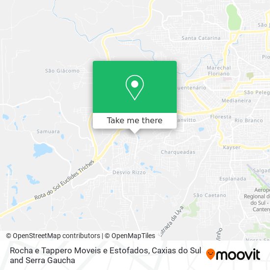 Mapa Rocha e Tappero Moveis e Estofados