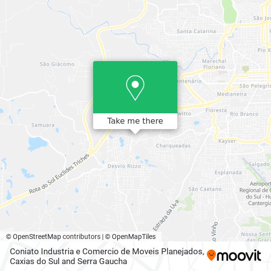 Mapa Coniato Industria e Comercio de Moveis Planejados